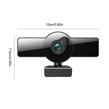 Hd Webcam 1080P z Nastavek za Stojalo in vgrajeni Mikrofon in Zasebnost Kritje Plug & Play Računalnik, Kamera za Prenosni računalnik