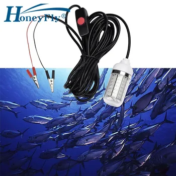 HoneyFly LED Ribolov Lučka 108 Kroglice DC 12V IP68 Vodotesen Vaba za Ribe Finder Lučka Privablja Kozice, Lignji Kril, Podvodne Luči