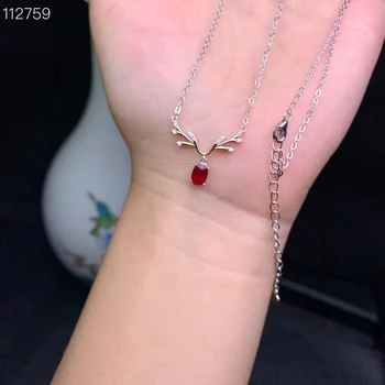 HTSS2 lepe rubinasto rdeča ogrlica za ženske srebro ključnico ogrlica naravni biser pravi 925 srebro dekle stranka darilo