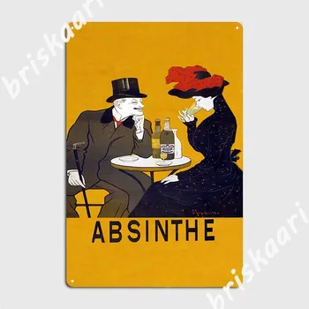 Ilustrirana Absinthe Oglas, Plakat, Kovinske Plošče Ustvarite Steno Jame Stensko Slikarstvo Stranka Tin Prijavite Plakati