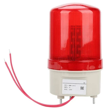 Industrijska Utripa Zvočni Alarm Svetlobe,FR-1101J 220V Rdeča LED Opozorilne Luči Acousto-Optičnih Alarmni Sistem Obračanje Luči v Sili