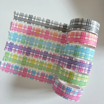 Ins Lepe Barvne Predalčni Washi Tape Preprost Stil Kartice Foto Pečatne Nalepke Roko Račun Tiskovine Maskiranje Dekorativni Trak, 5m