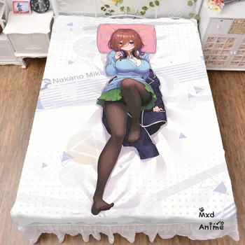 Japonski Anime Je Quintessential Quintuplets Nakano Miku rjuhe risanka bedsheets cute anime posteljnina Poletje Odeja, Posteljnina