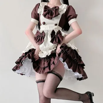 Japonski Cafe Devica Obleko, žensko Obleko Lolita Lolita Obleko Loli Obleko Luštna Mehko Dekle Dnevni Enotni Kostum Cosplay Cos Lolita