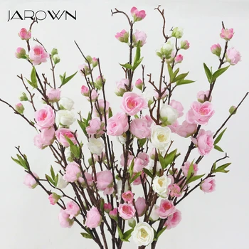 JAROWN Umetno Cvetje Za Plum Blossom Ponaredek Listi Tabela Poskrbi Svileno Cvetje Za Poroko Doma Stranka Dekoracijo Opremo