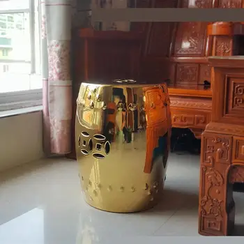 Jingdezhen Sodobna Kitajščina-slog Keramični Boben Blata pozlačeno Srebro-pozlačen Porcelan Boben Blata