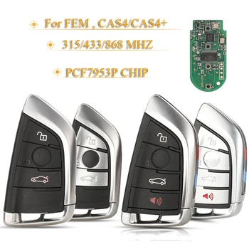 jingyuqin 3/4 Gumbi Smart Remote Avto Ključ Fob 315/433/868Mhz PCF7953P Za BMW F FEM CAS4 5 7 Serija X5 X6 2014+