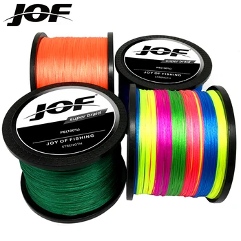 JOF 1000M 500M 4 Sklope 10-80 KG PE Pleteni Ribolov Wire Multifilament Krap Sladke/Slane Fishing Lure Linije