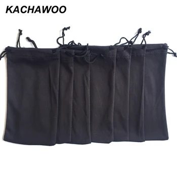 Kachawoo 100 KOZARCEV iglo 1 črna sončna očala mehka torbica visoke kakovosti prenosni prostora za shranjevanje očal vrečko po meri logo na debelo