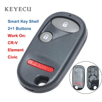 Keyecu Smart Remote Key Lupini Primeru 3 Gumbi za Honda CR-V 2002-2004 Element 2004-2011 Državljanske Si 2002-2005