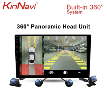 KiriNavi 360-stopinjski Panoramski Android 7.1 Avto Radio Univerzalni Avto Multimedijski Predvajalnik DVR Spredaj Zadaj Desno Kamera, WIFI, GPS