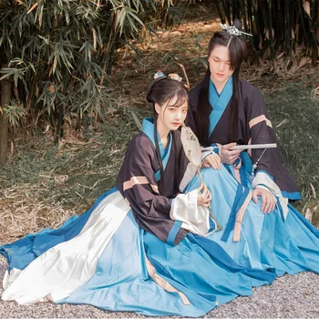 Kitajska Tradicionalna Oblačila Original Hanfu Moške in Ženske Modele Jin Izdelan 6 Metrov Krilo 9 Metrov