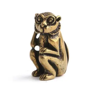 Kitajska Zbirka Curio Bronasto 12 Nebesno Živali Srečo, Mala Opica Kip