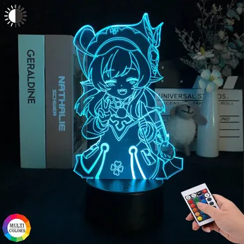 Klee Noč Svetlobe Anime Genshin Vpliv 3D Slika Noč Svetlobe Otrok Dar, Spalnica Dekorativne Led Svetilko ob Postelji