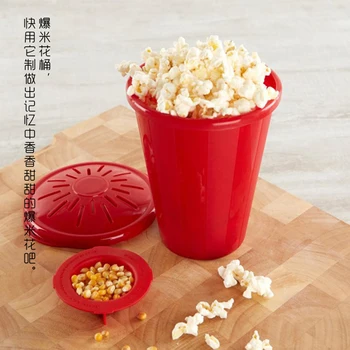 Kokice Vedro Doma Mikrovalovna Popcorn Maker Visoke Temperature Odporen Kokice Skledo Kuhinjski Pribor