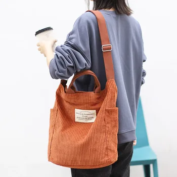 Korejski Moda Velvet Vrečko Tkanine Preprosta Ramenski Messenger Bag Priložnostne Študent Pismo Umetnosti Torbici Veliko Priložnostne Totes