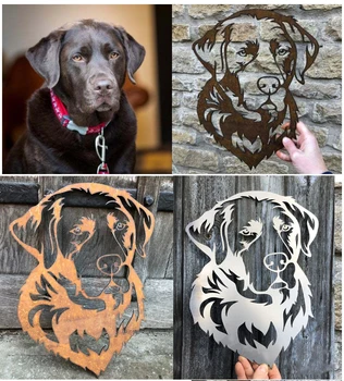 Kovin, železa Labrador pes dvorišče decor art vrt Wall Art Naselje Darilo Doma Dekor Steni Visi Dekoracijo na Prostem dekor