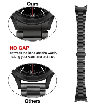 Kovinska Zapestnica za Samsung Galaxy Watch 5/5 pro 45mm 44 mm 40 mm Brez vrzeli Band Galaxy Watch4 Classis 42mm 46mm Slim Tanek Trak