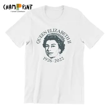 Kraljica Elizabeta 1926-2022 Moški Majica S Kratkimi Rokavi Super Tee Majica Kratek Rokav O Vratu T-Majice Bombaž Stranka Oblačila