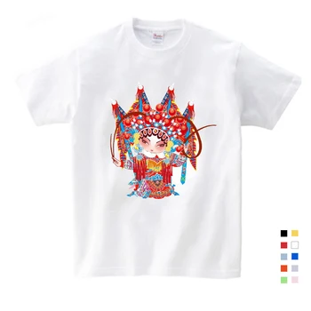Kratek Rokav Baby T-shirt Priljubljena V Pekingu Operno Hišo, Kratek Rokav T-shirt Kratek Rokav Obleka Jakna in T-shirt 3-12years