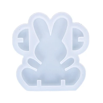 L5YA Velikonočni Zajček Plesni Non-Stick 3D Srčkan Zajec Epoksi Smolo Plesni Silikonski Kalup za Milo Doma Dekoracijo DIY Obrti Ročno