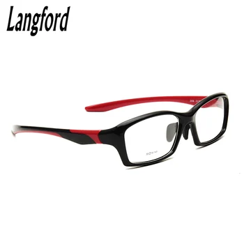 Langford blagovne znamke big obraz očal okvir mens optičnih očal prilagodljiv očala TR90 očal okvir recept