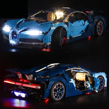 LED Luč Za 42083 Bugatti Chiron gradniki Razsvetljavo Igrače Samo Lučka+Polje Baterije(Ne Vključuje Model)