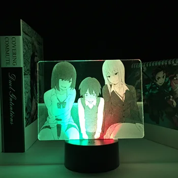 LED Nočna Lučka Anime Slika za Otroka, Spalnica Dekor Darilo za Rojstni dan Svetlobe Dveh Ton Pisane Manga Slika LED Akril namizne Svetilke