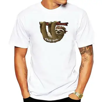 Lenivec T shirt Chill Bro. klasična krog vratu kratka sleeved izbiro velikosti in barv, moški majica s kratkimi rokavi