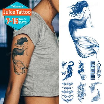 lepe ribe cvet metulj tiger anime začasni tattoo sok črnilo naravnih pol-stalna tattoo nalepke, barvanje telesa za ženske