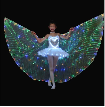 little swan princesa obleko butterfly dance fluorescentna krila otroci fazi, ples, oblačila, otroški kostum svetlobna balet krilo