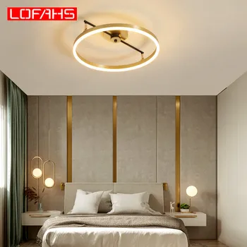 LOFAHS novi, moderni led stropne luči za dnevno sobo, spalnico, kuhinjo, luksuzno zlati aluminija stropne svetilke razsvetljave držalo