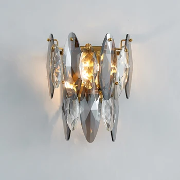 Luksuzni Sodobne Crystal Stenska Svetilka Dnevna Soba Minimalističen Nordijska Tv Ozadju Stene Stopnišča Led Spalnica Postelji Led Luči