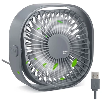 Mala Desk USB Ventilator, 3 Hitrosti Prenosni Namizni Ventilator, 360°Vrtljiv Osebnih Mini Fan, Mala Hladilni Ventilator S USB Vtič