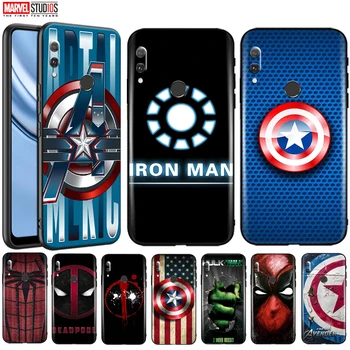 Marvel Avengers Logotip Primeru Telefon Za Huawei Y7 Pro Prime 2019 Y7a Y7p Funda Kritje Marvel Avengers Stripi SpiderMan Thor