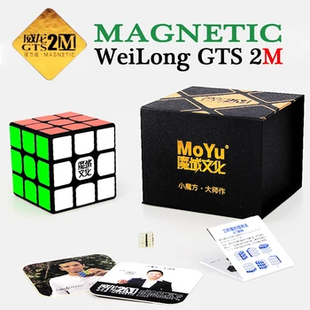 Megnetic 3*3 MoYu Magic Cube 3 na 3 za 3 x 3 3D Puzles WeiLong GTS 2M 3x3x3 z Magnetom GTS2 M GTS2M Akcijska Igra za Najstnike, Starost 9