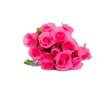Mini Roza Gumbi Dekoracijo Stranka Predmete in Obrti Umetno Cvetje Roza Barve Paket z 144 enot (gumbi)