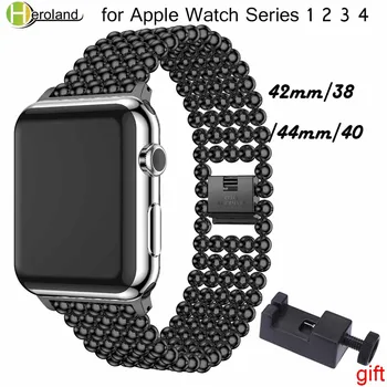 Moda iz Nerjavečega Jekla povezavo Zapestnico watch trak Za Apple Watch Band 42 38 mm 40 44 watchband za iwatch 4/3/2/1 pašček za zapestje