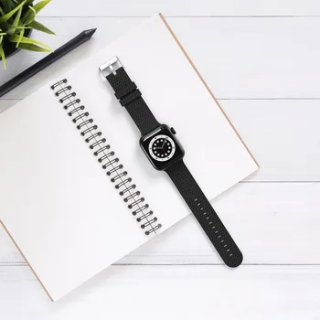 Moda Silikonski Apple Watch Band 40 44 MM Sponke Watch Band za iWatch Serije 6 5 4 3 2 1 SE 38 42MM Trak Pribor Zapestnica