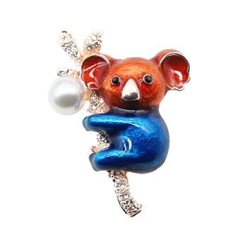 Moda srčkan Avstralska koala značko broška emajl živali corsage suknjič pin sponke pin oblačila, pribor, nakit darilo