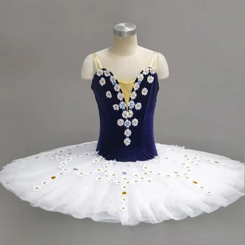 Modra Romantično Strokovno Balet Tutu White Swan Lake dekle Ženske Balerina Stranka Plesne Kostume Balet Tutu Balet Obleko Dekle