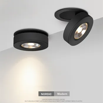 Možnost zatemnitve Slim Stropne Luči, Zatemniti LED Downlight, 5W, 7W, 10W, 12W, Okrogle, Zložljive, 360 Stopinj Vrtljiv, LED Žarometi