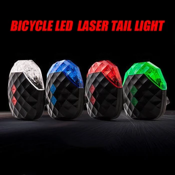 Nepremočljiva Izposoja LED Rep Svetlobe Varnost Opozorilo 5 LED 2 Laser Noč MTB Cestno Kolo Zadaj Lučka Multicolor Kolesarske Opreme,
