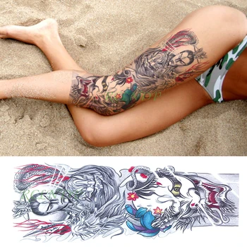 Nepremočljiva Začasni Tattoo Nalepke Mogočni Erlangshen in Prajna Barva Ustvarjalne osebnosti ponaredek tatto flash tattoo, za moške, ženske