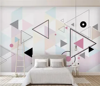 Nordijska minimalističen osebnost povzetek geometrijski vzorec zidana,dnevni prostor kavč, TV steno otroci spalnica ozadje DE papel parede