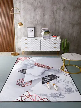 Nordijska Ustvarjalne Geometrijske Fashion Carpet Spalnica, Dnevni Prostor Kavč Anti-Slip Mat