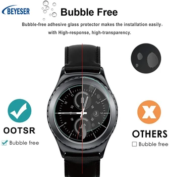 Nov Prihod Težko 9H Kaljeno Steklo Zaslona Watch Zaščitnik Primeru, Zaščitna folija, Primerna Za Samsung Galaxy Prestavi S2 SM-R720