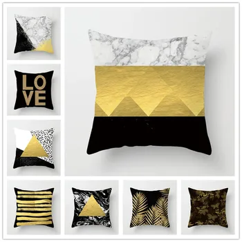 Nov Prihod Zlati Trikotnik 45 cm*45 cm Poliester Breskev Kože, posteljnina blazino kritje doma dekor pillowcases