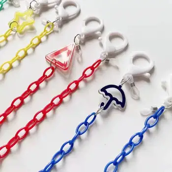 Novi korejski style candy barve risanka akril vrvica za opaljivanje tega ogrlica stekla verige slušalke verige masko z masko verige