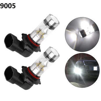 NOVO-2X 6000K Super White H10 9045 9145 9140 100W 1200LM LED Luči za Meglo Žarnice Projektor Vožnje DRL